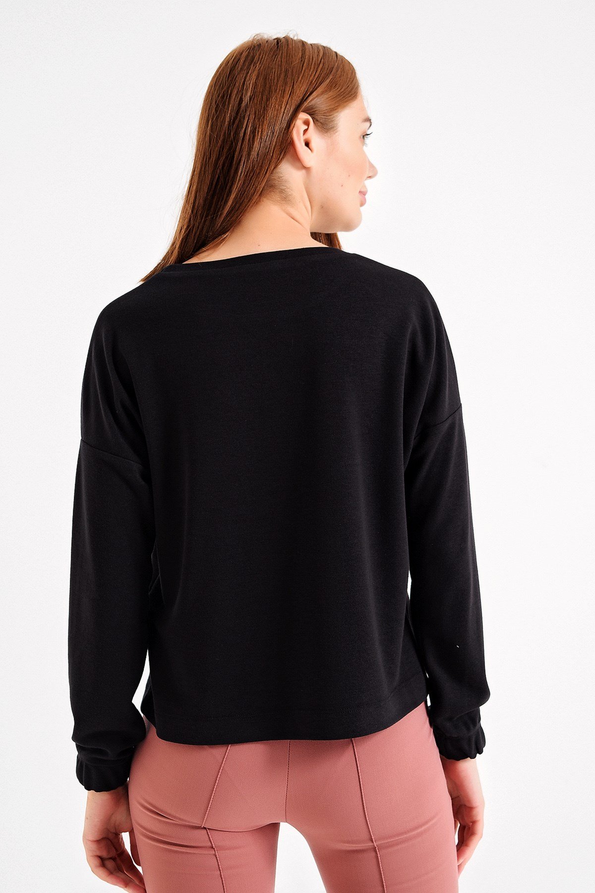 JUMENTSıfır Yaka Uzun Kol Sweatshirt -Siyah