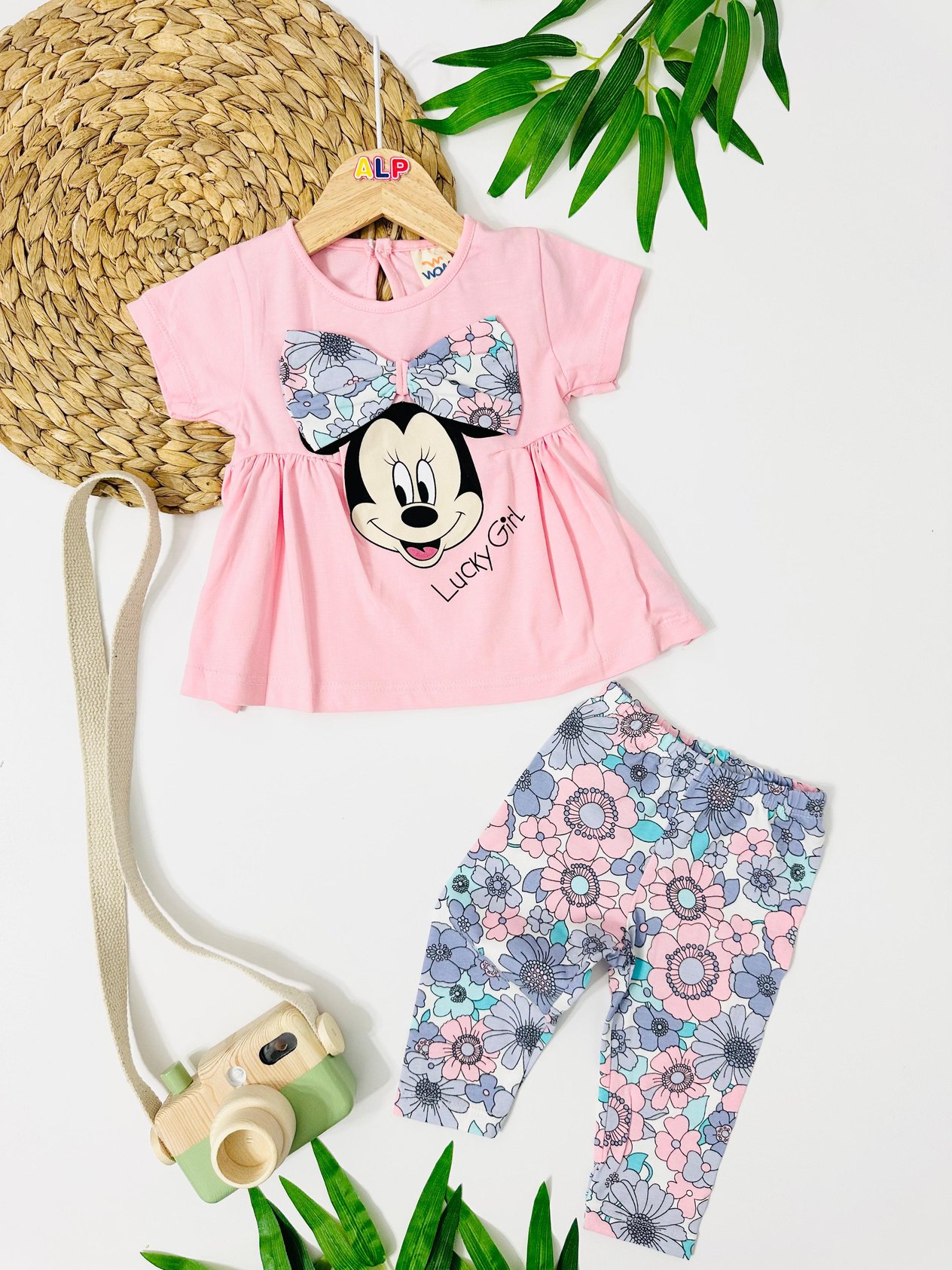 Cyprus Minnie Taytlı 2li Takım - Pembe 