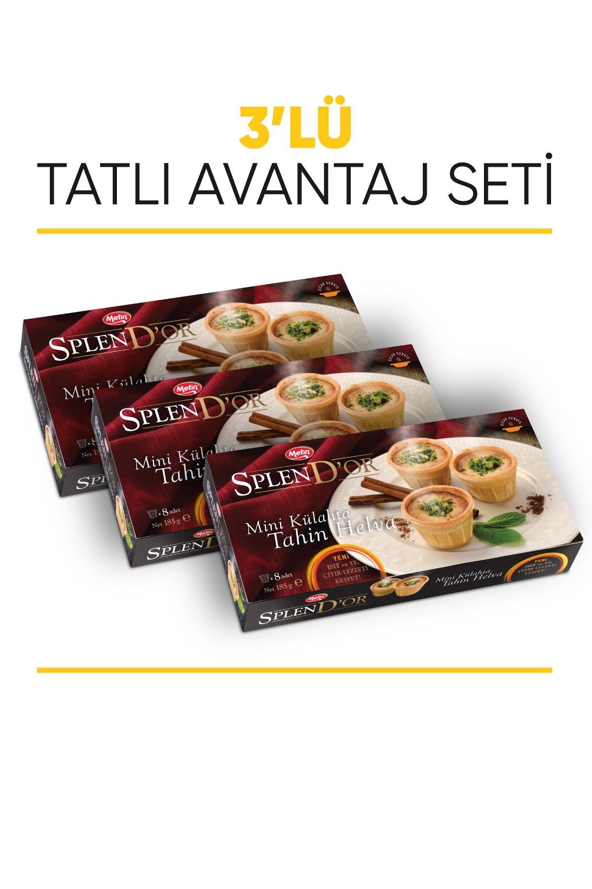 Metin Helva -3'lü SplenD'or Mini Külahta Tahin Helva avantaj paketi