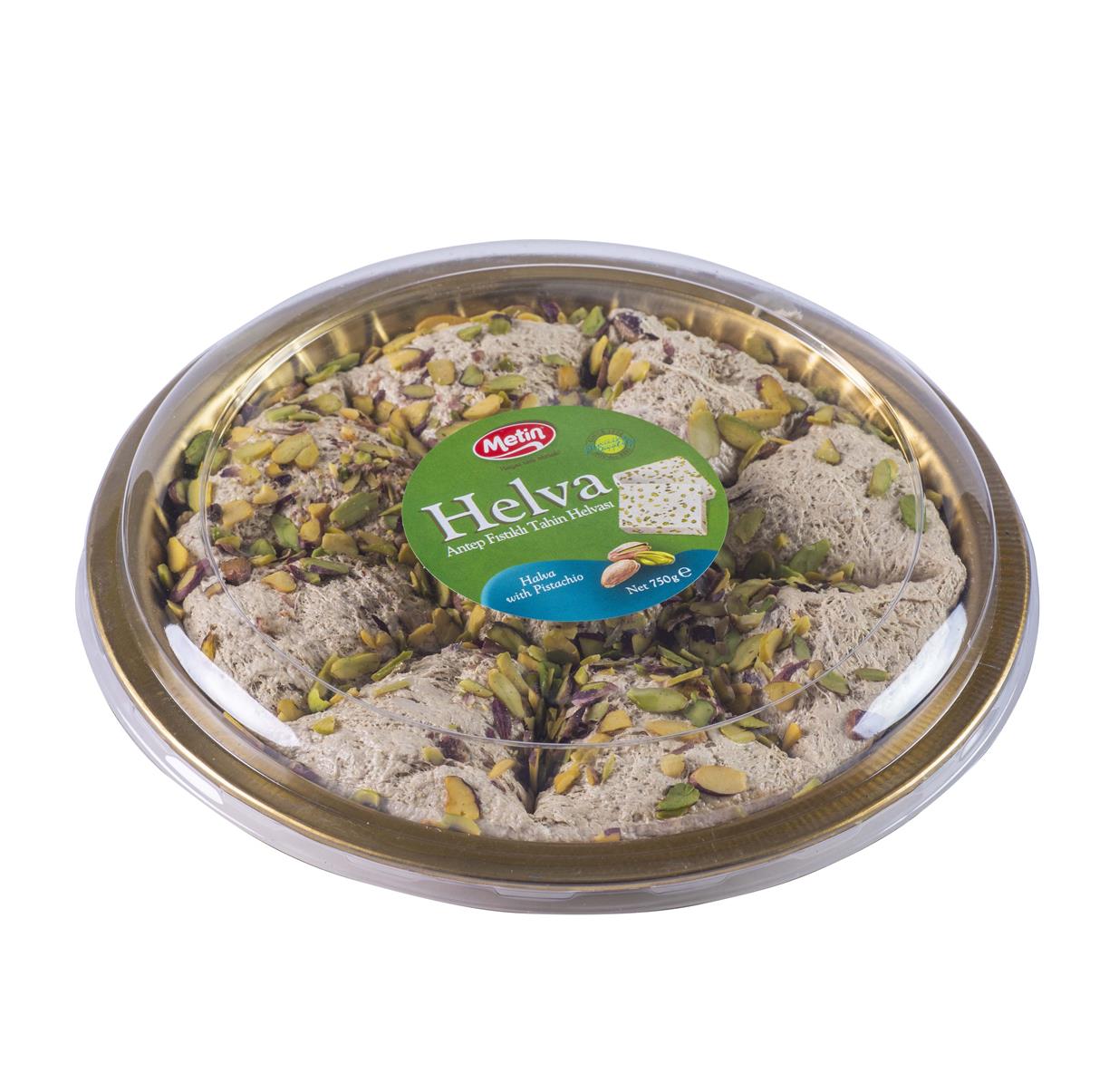 Metin Helva -Antep Fıstıklı Helva 750 Gr Tepsi
