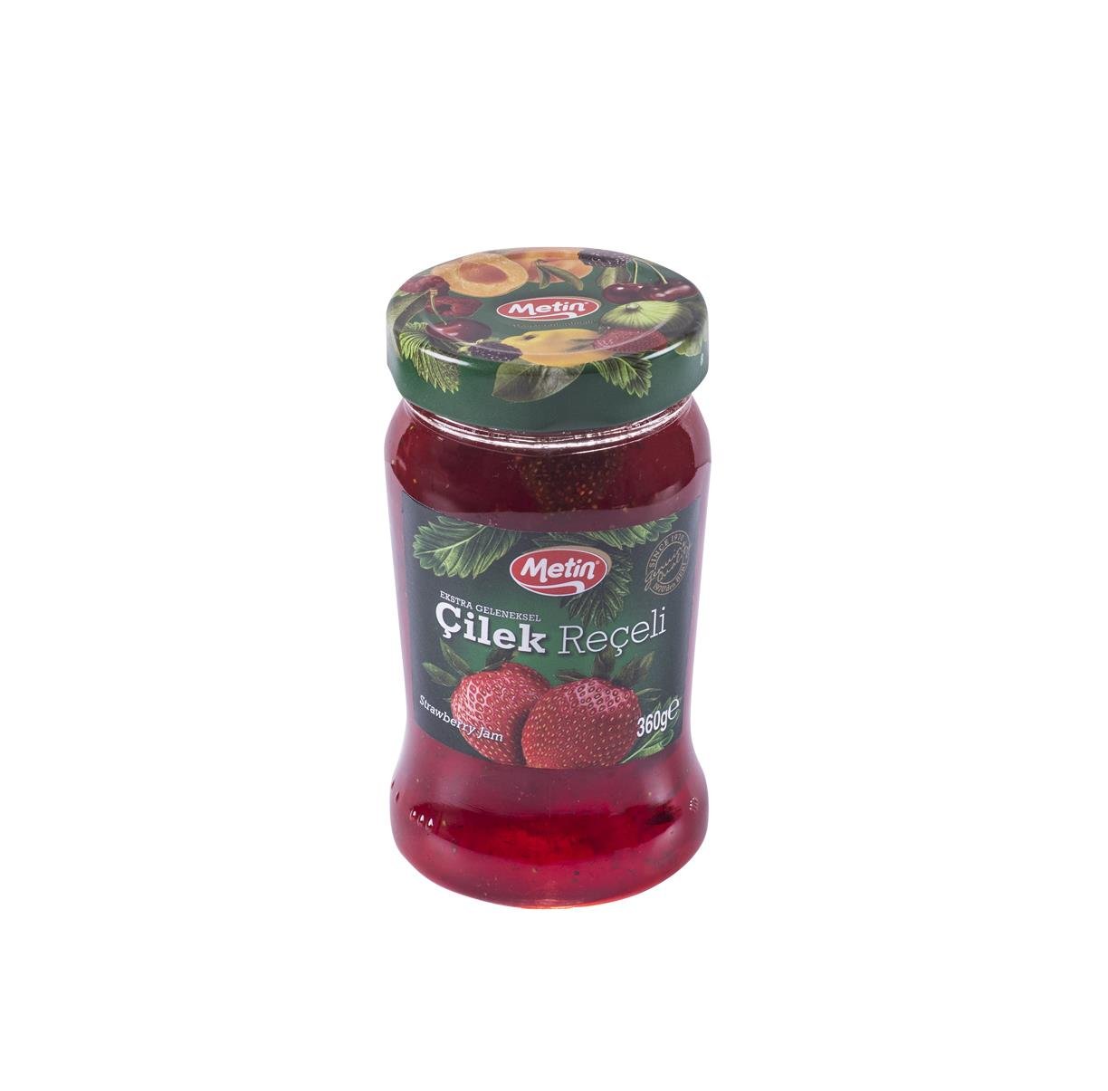 Metin Helva -Çilek Reçeli 360 Gr Cam Kavanoz
