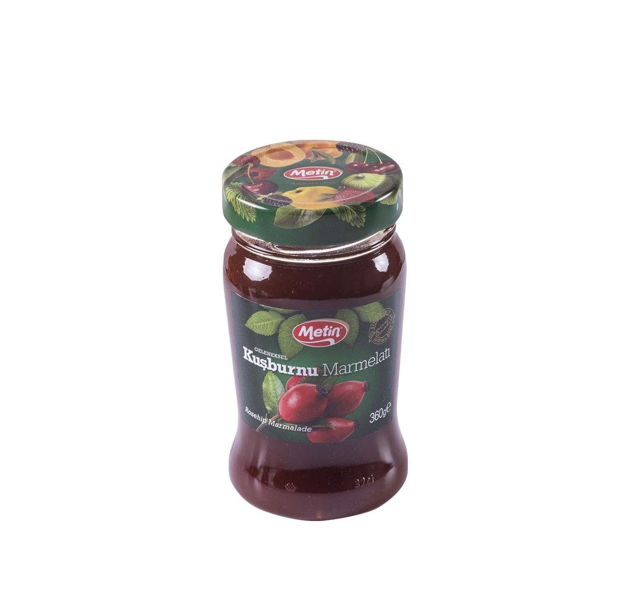 Metin Helva -Kuşburnu Reçeli 360 Gr Cam Kavanoz