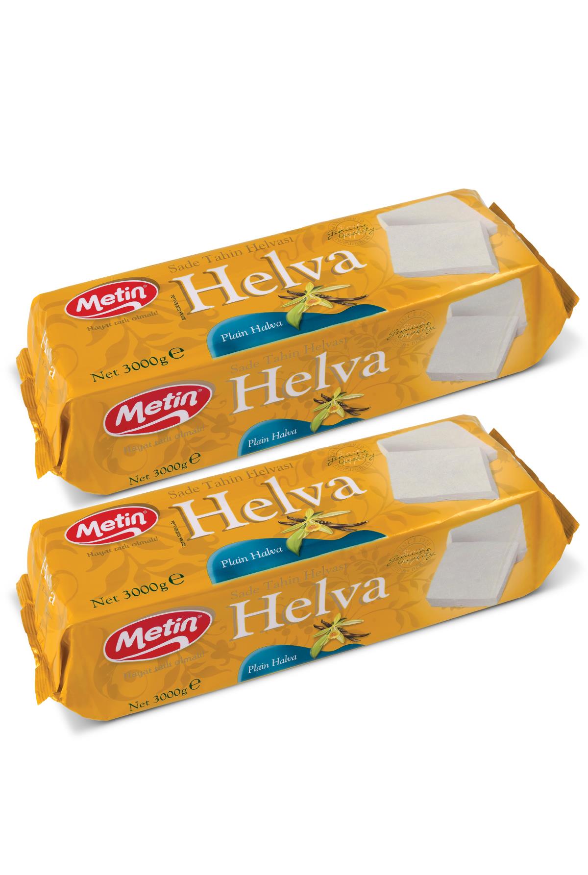 Metin Helva -Sade Helva Blok 3000 Gr x 2 Adet