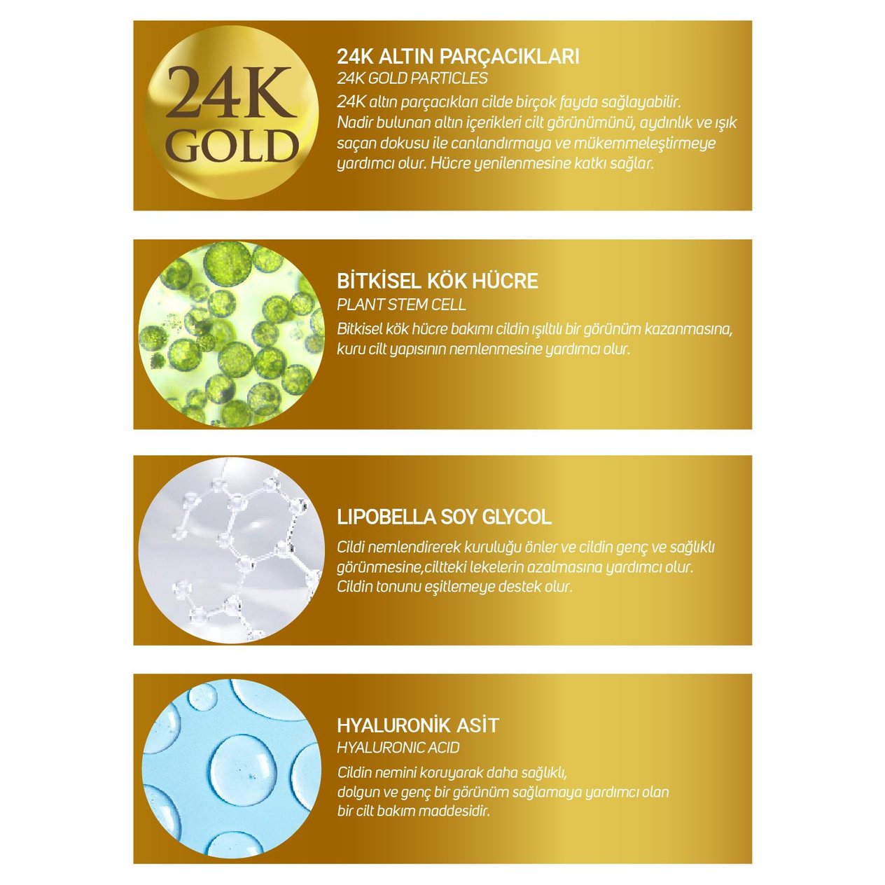 ClinicLab 24K Gold Altın Parçacıklı Yaşlanma Karşıtı Bakım Serumu 30 Ml