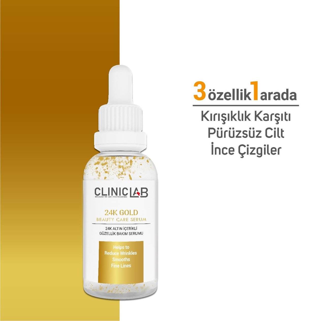 ClinicLab 24K Gold Altın Parçacıklı Yaşlanma Karşıtı Bakım Serumu 30 Ml
