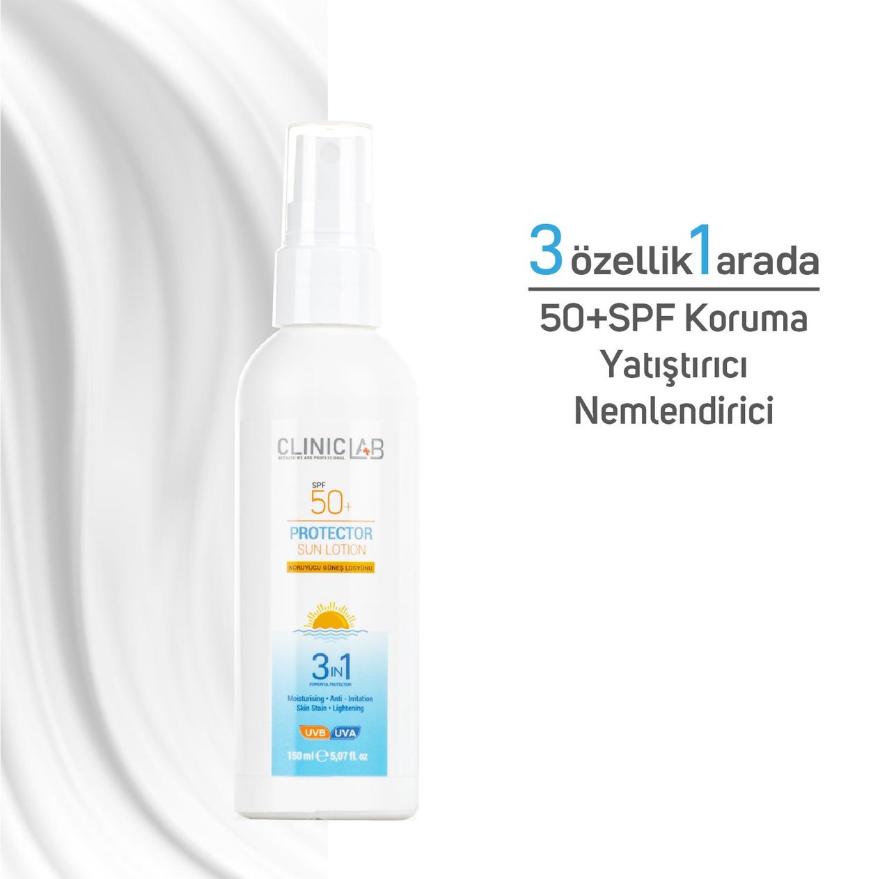 ClinicLab 50+ SPF Güneş Losyonu 150 ml