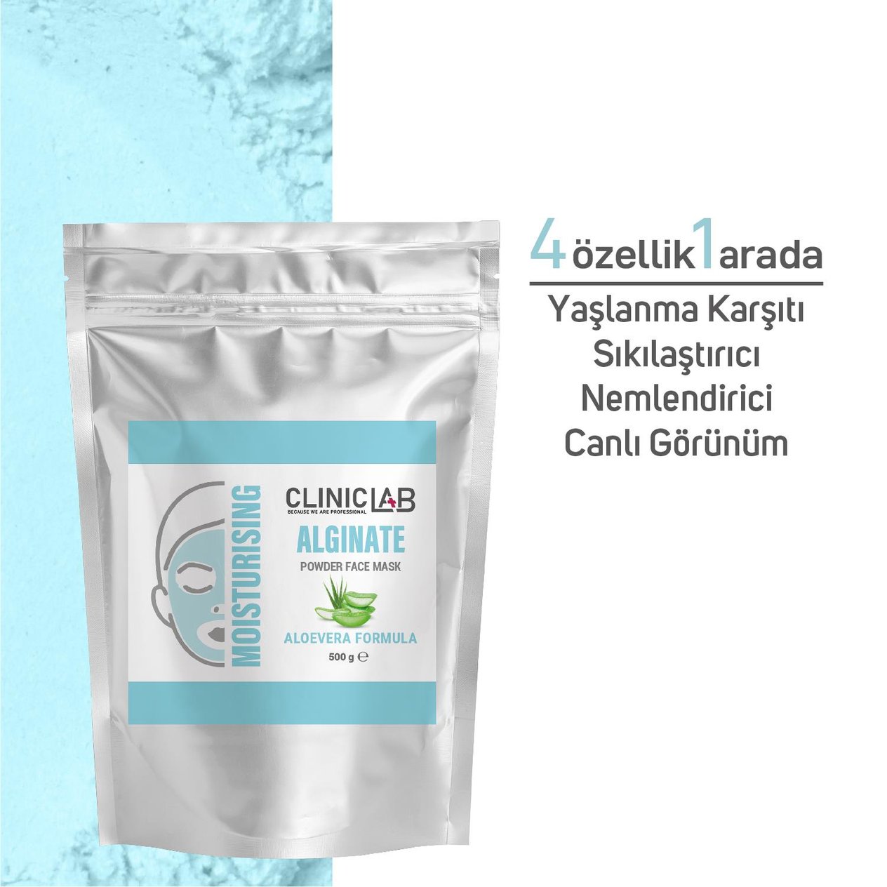 Cliniclab Alginate Nemlendirici Toz Yüz Maske 500 gr
