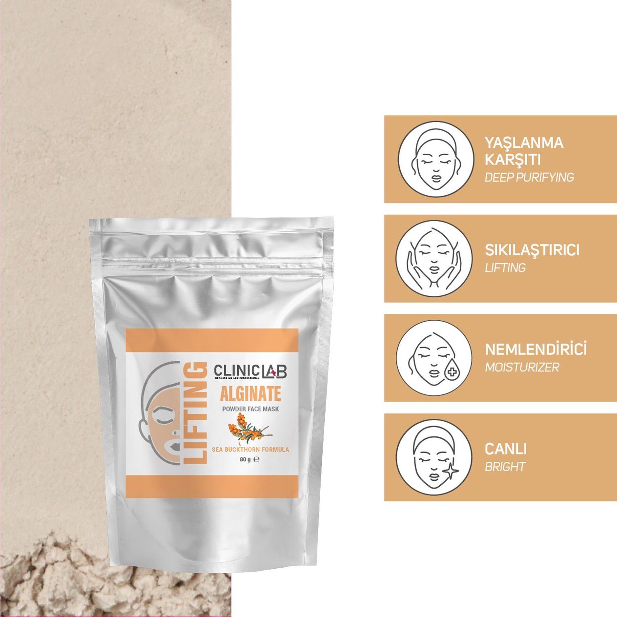 Cliniclab Alginate Lifting Powder Face Mask 80 g