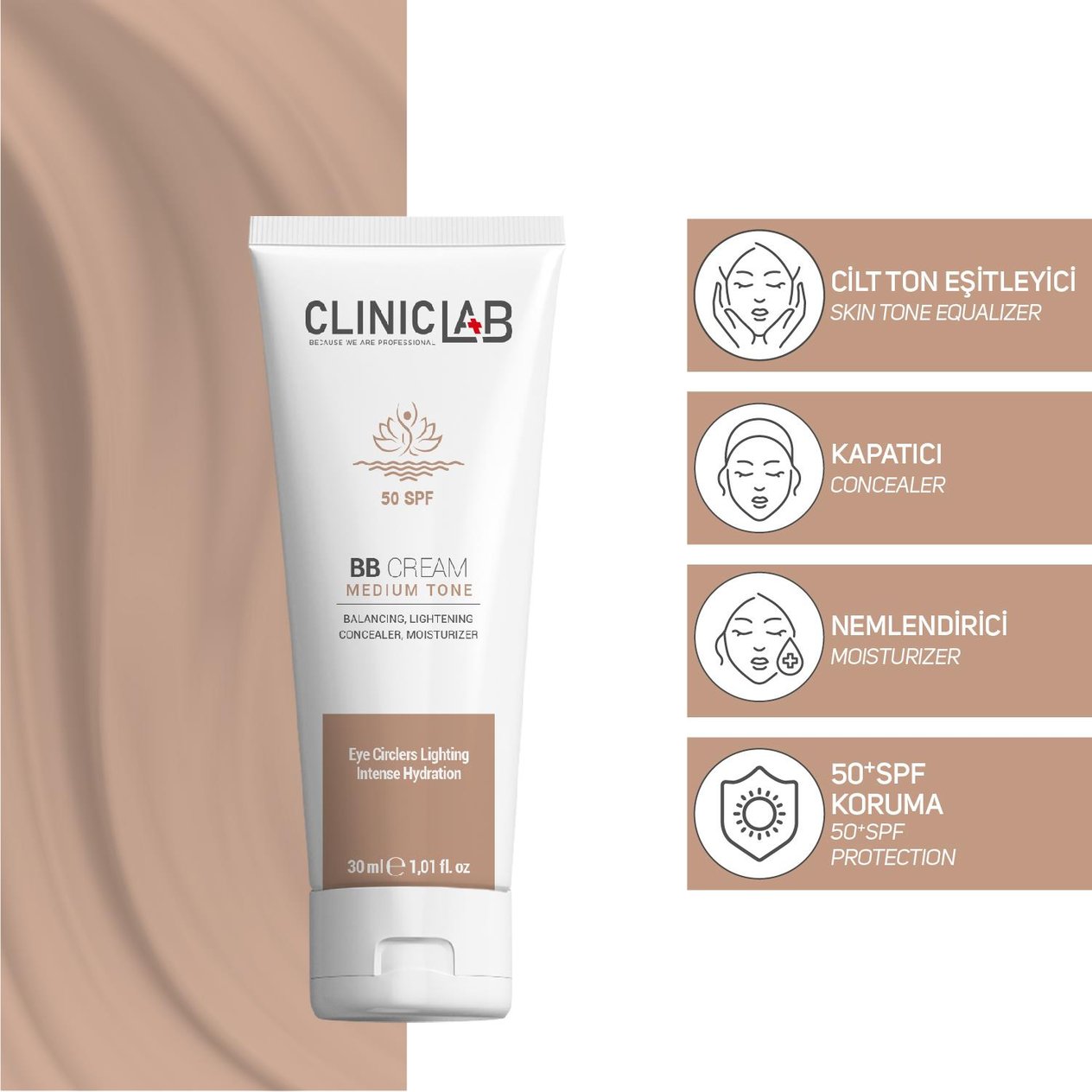 ClinicLab BB Krem Orta Ton 30 ml