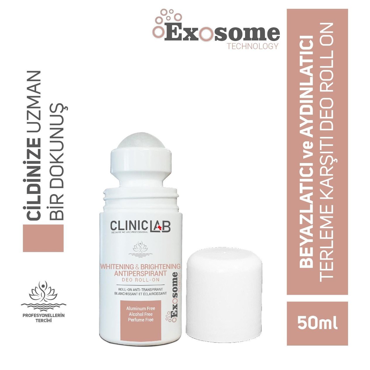 Cliniclab Beyazlatıcı ve Aydınlatıcı Terleme Önleyici Roll-On 50 ml 