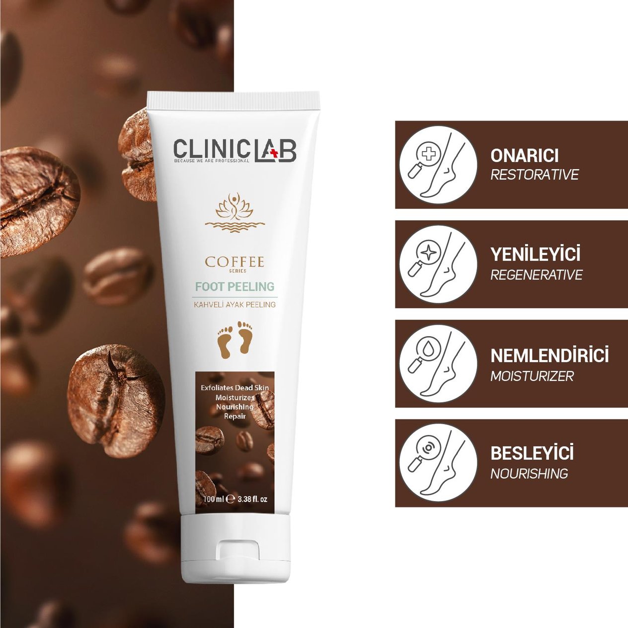 ClinicLab Kahveli Ayak Peeling 100 ml