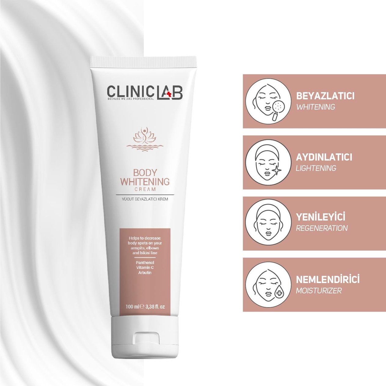 ClinicLab Leke Karşıtı Vücut Beyazlatıcı Krem 100ml
