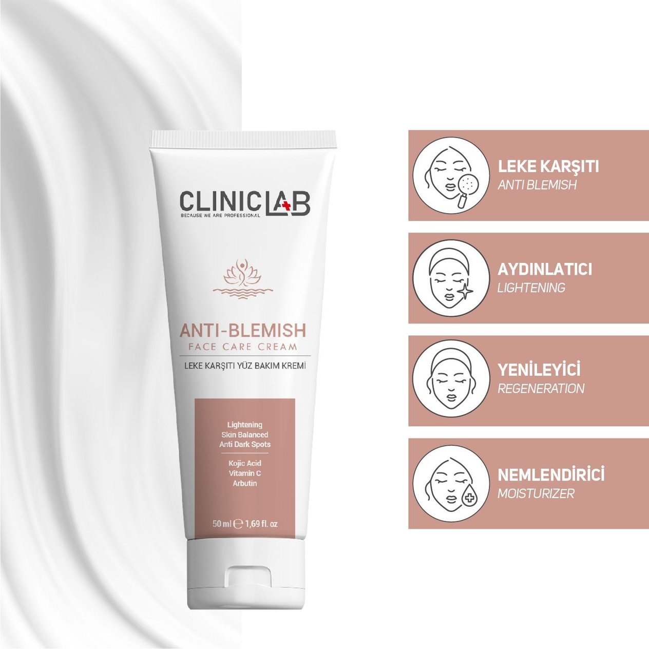 ClinicLab Leke Karşıtı Yüz Bakım Kremi 50ml