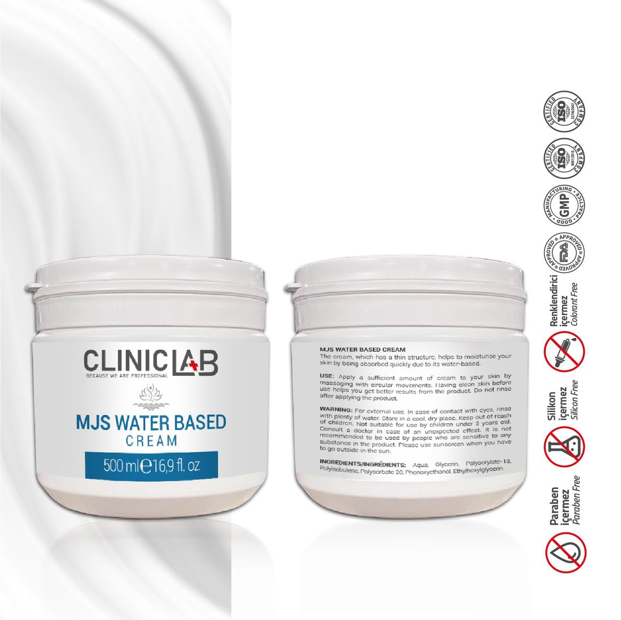 Cliniclab MJS Water Based Cream 500 ml