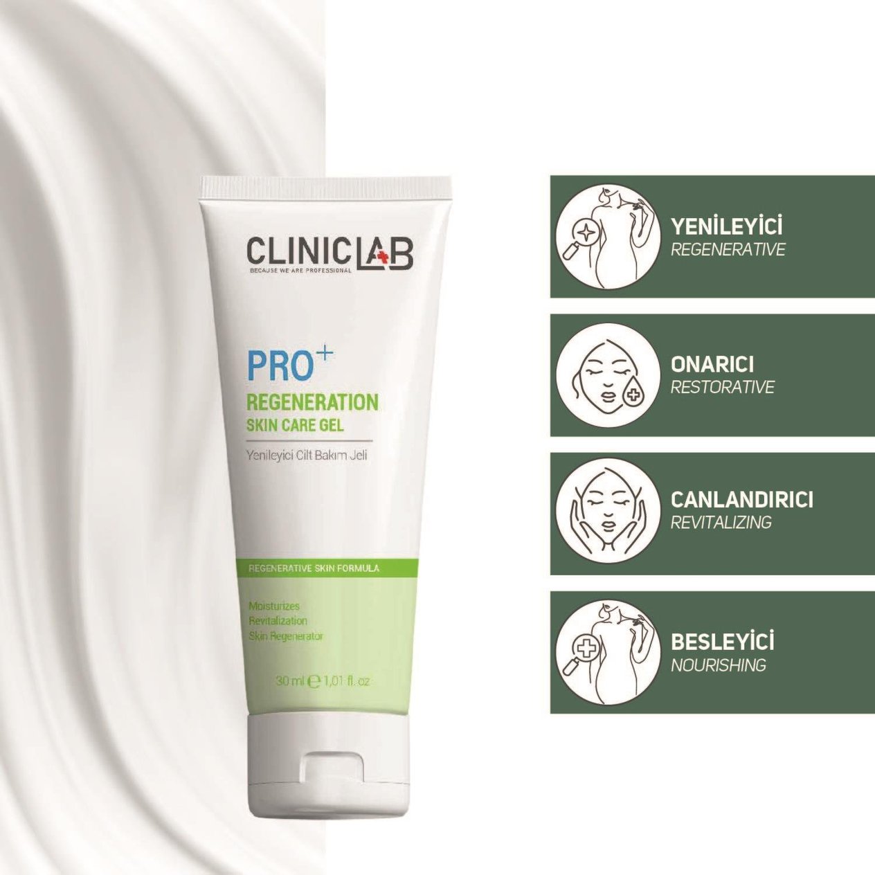 ClinicLab Pro+ Yenileyici Cilt Bakım Jeli 30 ml 