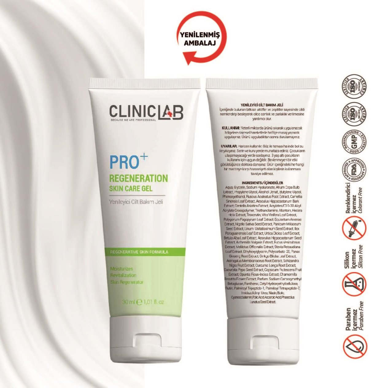 ClinicLab Pro+ Yenileyici Cilt Bakım Jeli 30 ml 