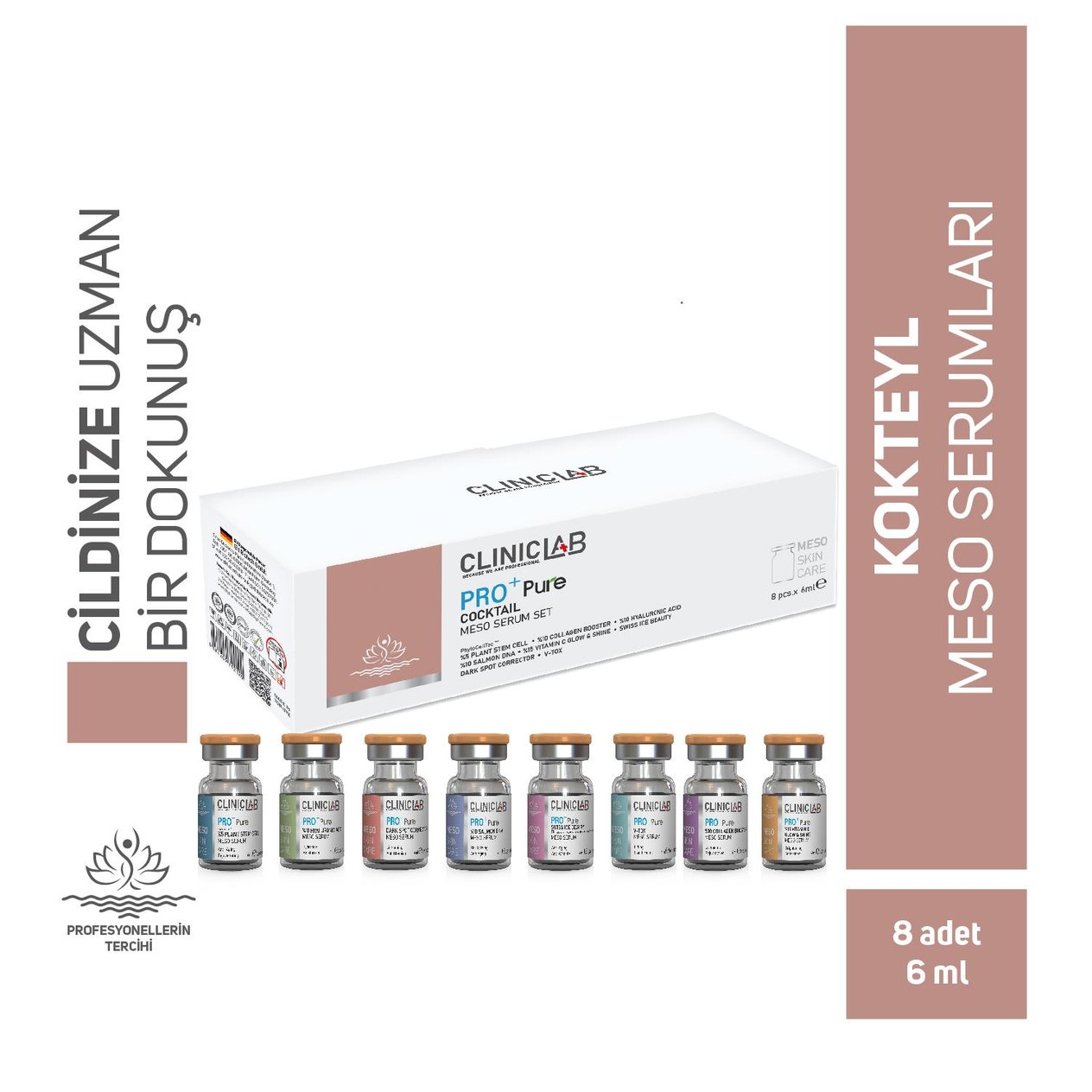 Cliniclab Pro+ Pure Cocktail Skin Care Meso Serum 6 mL x 8 pcs  