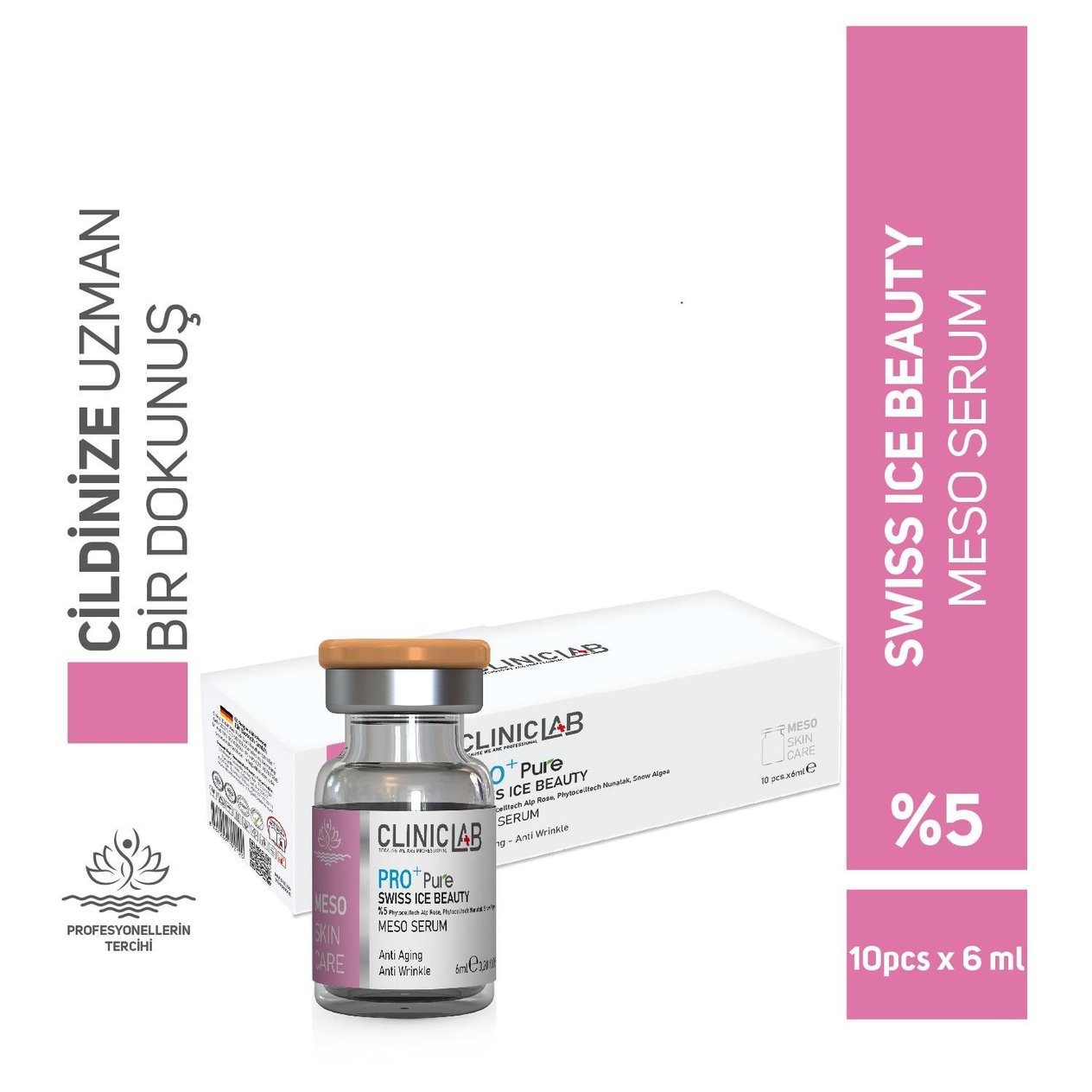 Cliniclab Pro+ Pure Swiss Ice Beauty Meso Serum 6 mL x 10 pcs