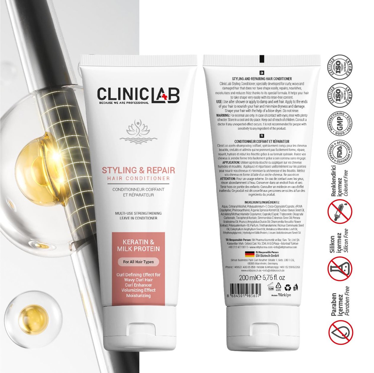 Cliniclab Şekillendirici ve Onarıcı Saç Kremi 200 Ml