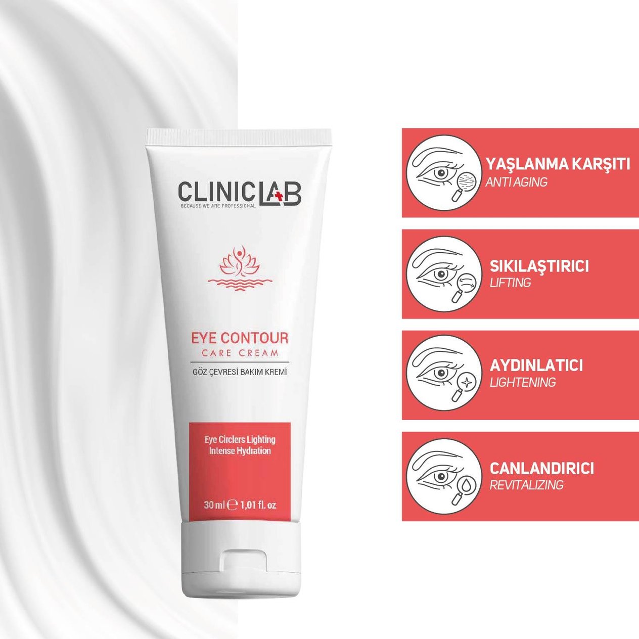 ClinicLab Yaşlanma Karşıtı Göz Çevresi Bakım Kremi 30 ml