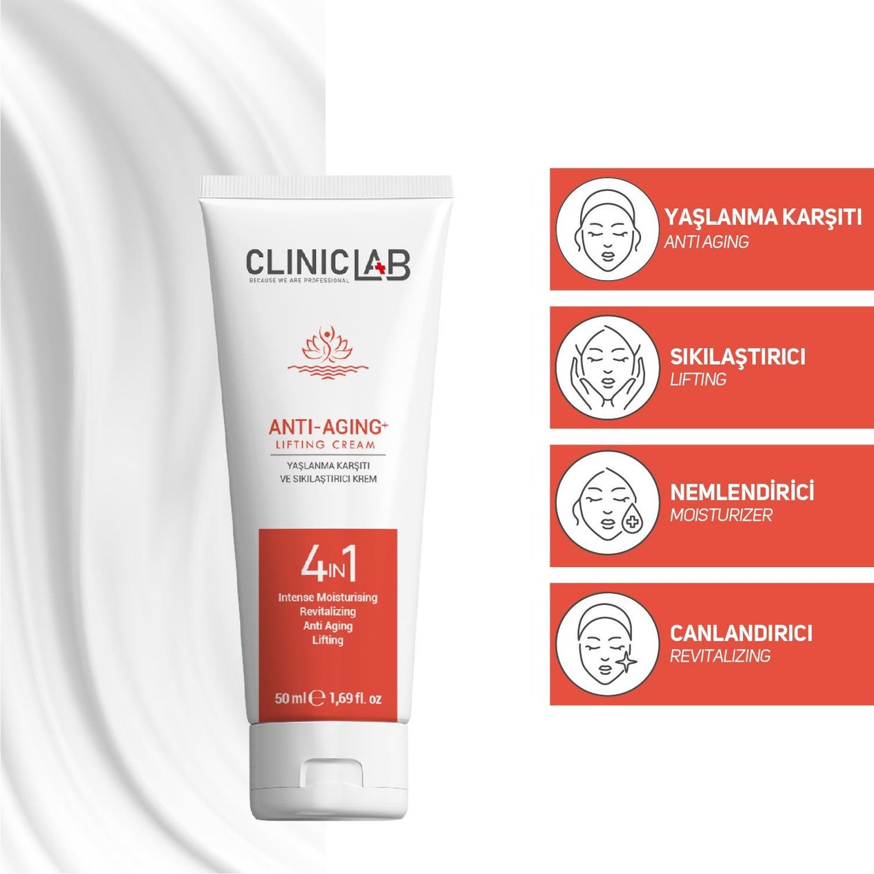 ClinicLab Yaşlanma Karşıtı ve Sıkılaştırıcı Krem 50 ml