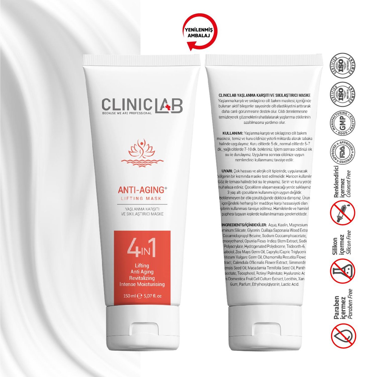 ClinicLab Yaşlanma Karşıtı ve Sıkılaştırıcı Maske 150 ml