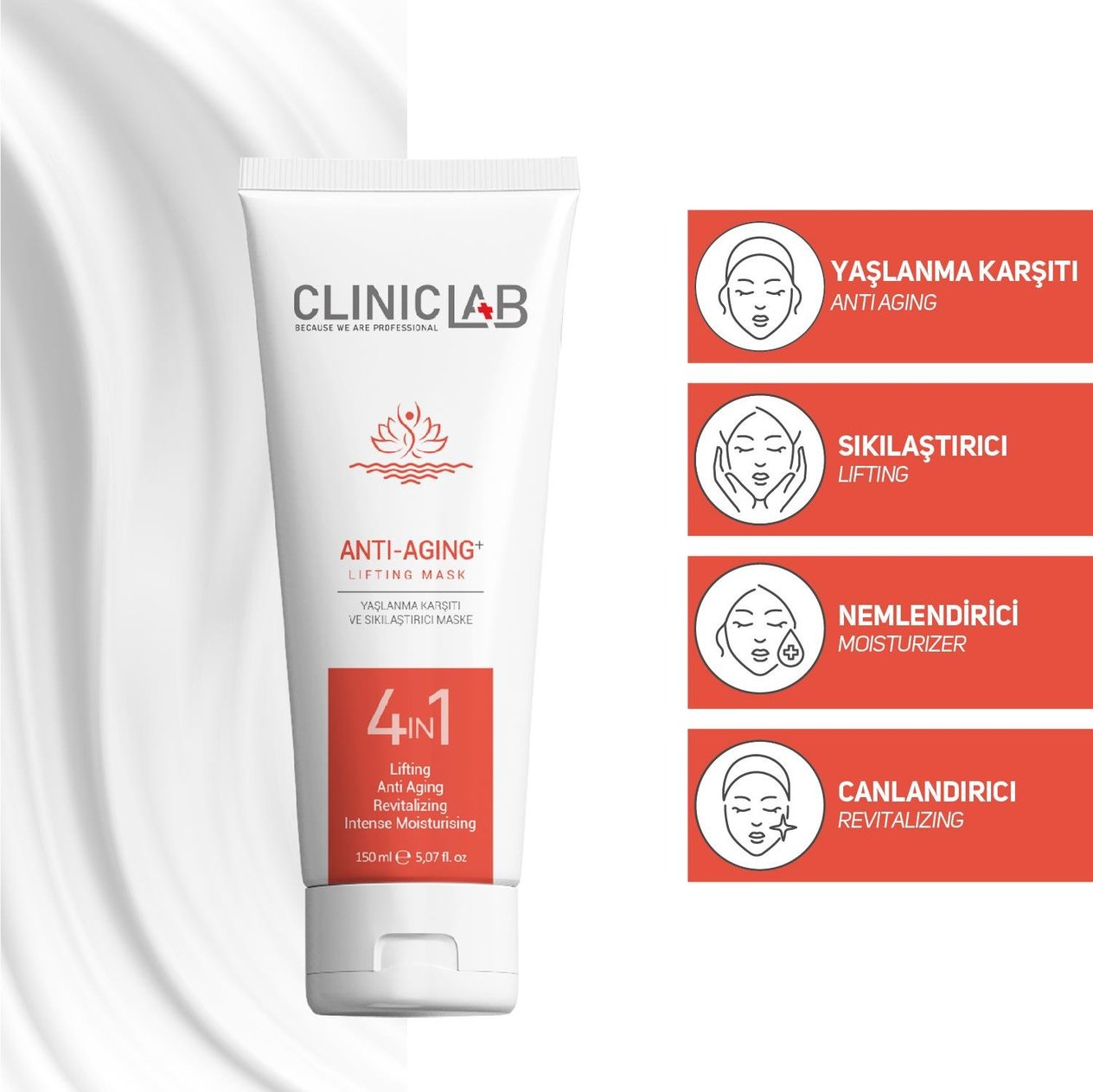 ClinicLab Yaşlanma Karşıtı ve Sıkılaştırıcı Maske 150 ml