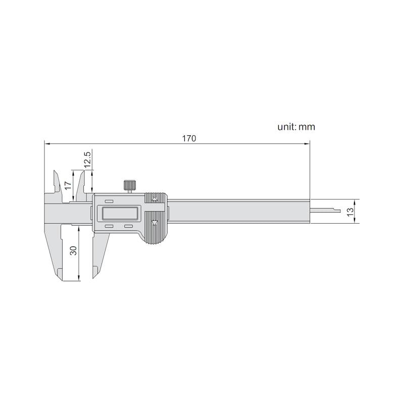 Accud 114 Serisi Mini Dijital Kumpas Din862
