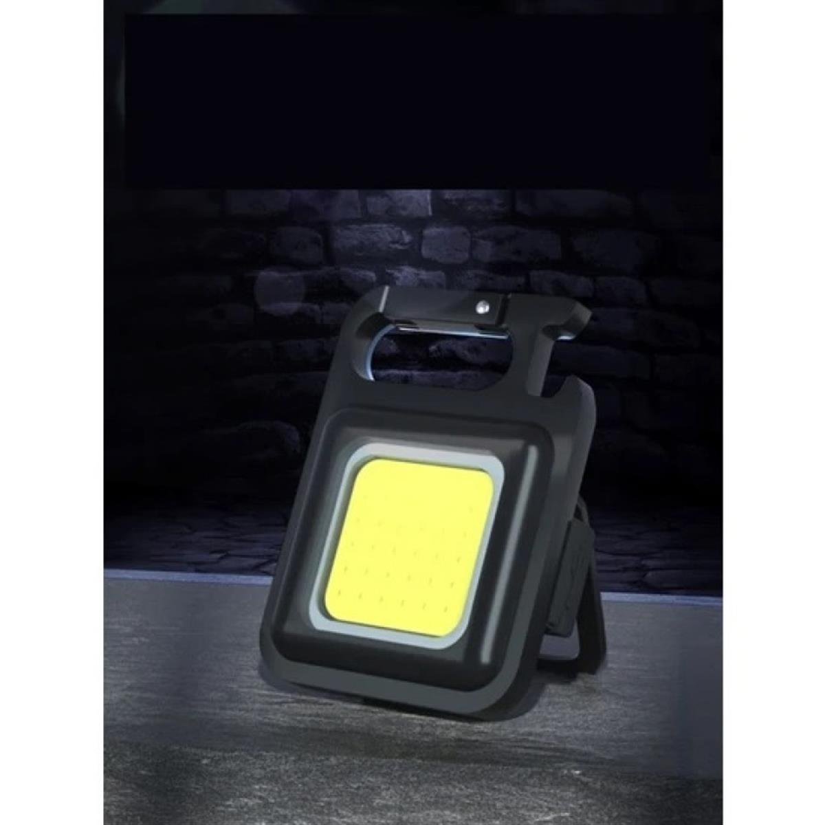 Mini Cop Fener 30 Ledli  Mıknatıslı Anahtarlık Flash Kamp Lambası Askılı Kapak Açacaklı Şarjlı Fener