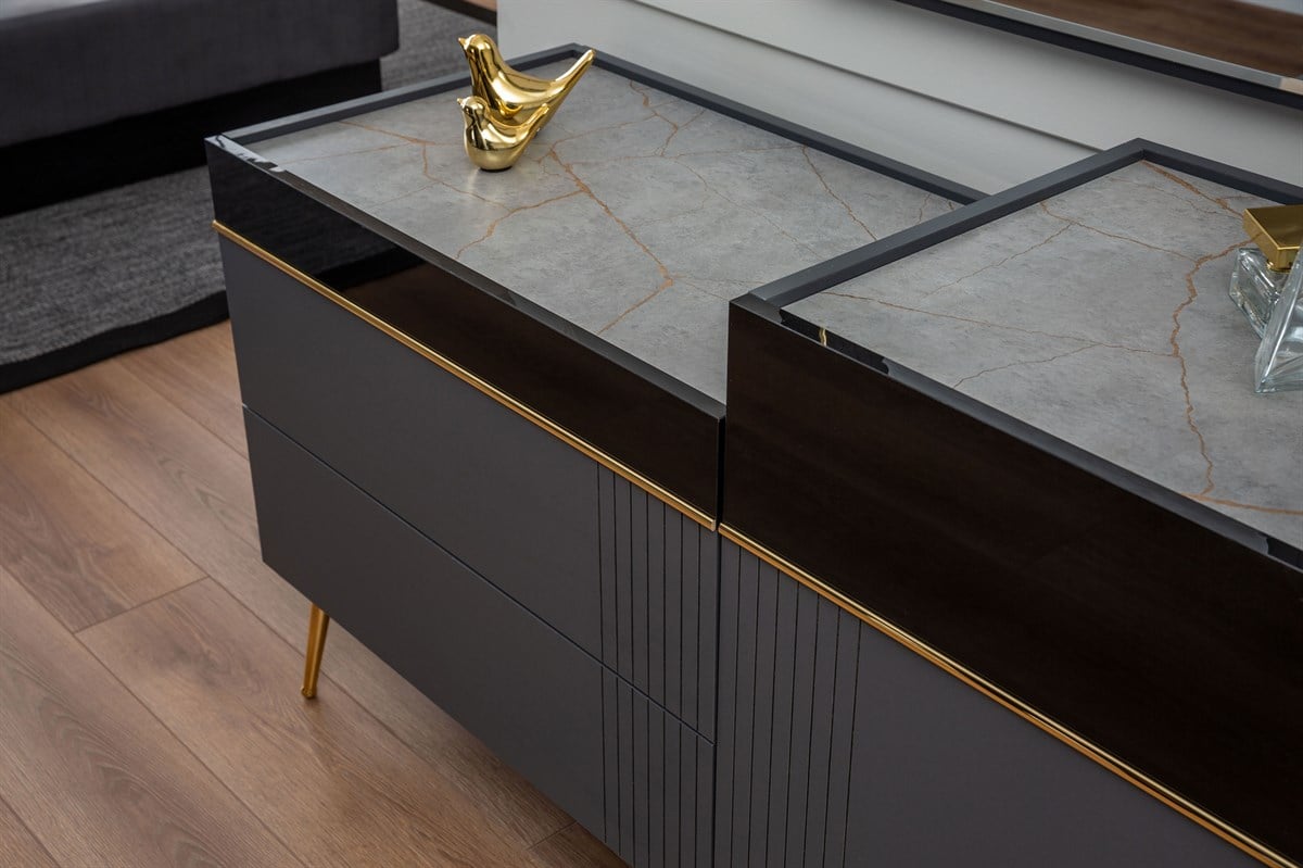 Yatak OdasıBESA HOME MOBİLYABESA HOME MOBİLYANoir Gold Yatak Odası Takımı
