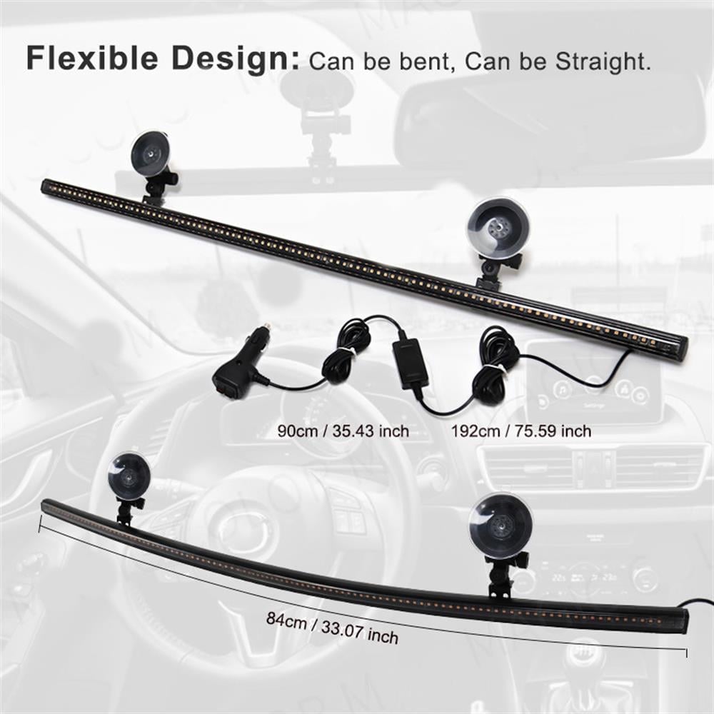 Çakar lamba 12-32v esnek model 84cm vantuzlu çakarlı mavi-kırmızı / LAPA543