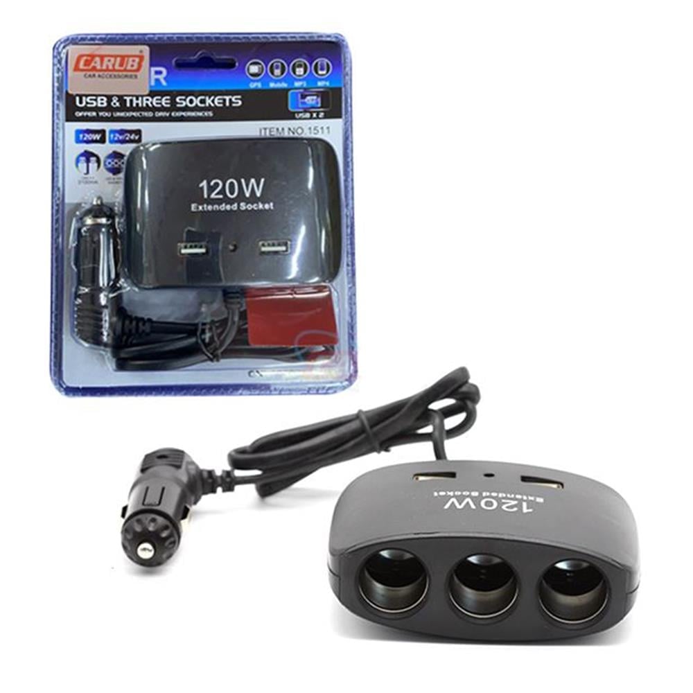 Carub Çakmak Soketi 3 + 2 Usb