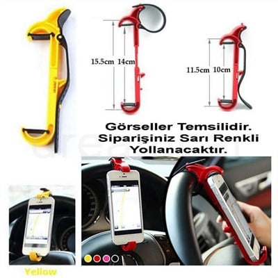 Dreamcar Sarı Direksiyon İçi Telefon Tutucu 0132003