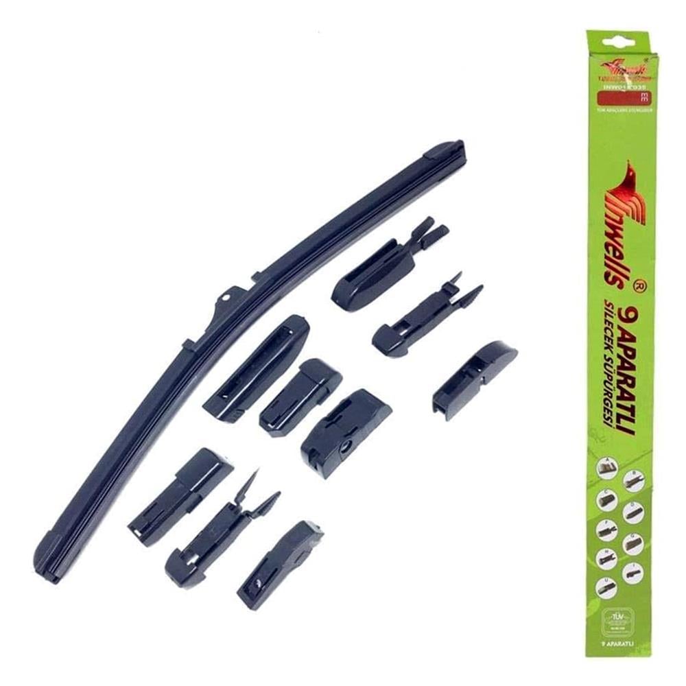 Inwells Araca Özel 9 Aparatlı 55 cm. Muz Tipi Silecek