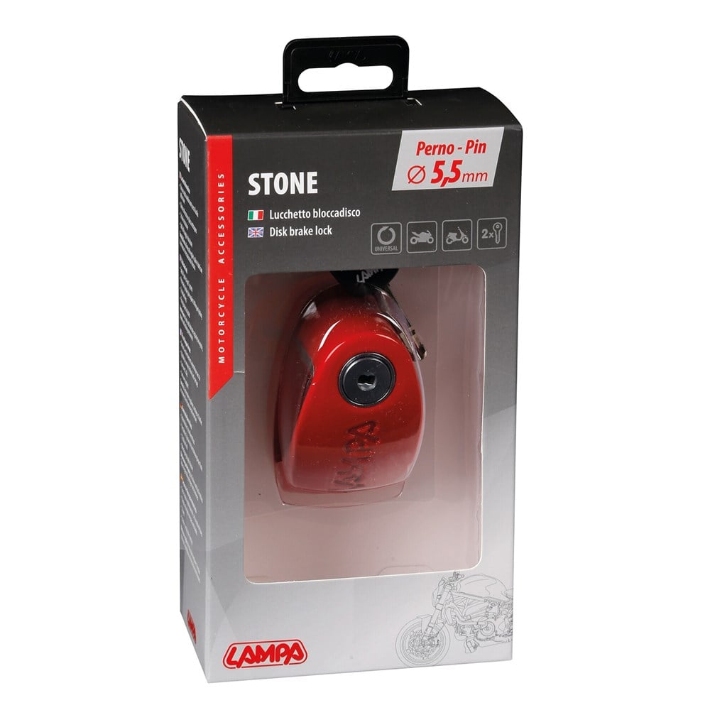 Lampa Stone Kırmızı 5,5mm Disk Kilidi 2 Anahtarlı 90589