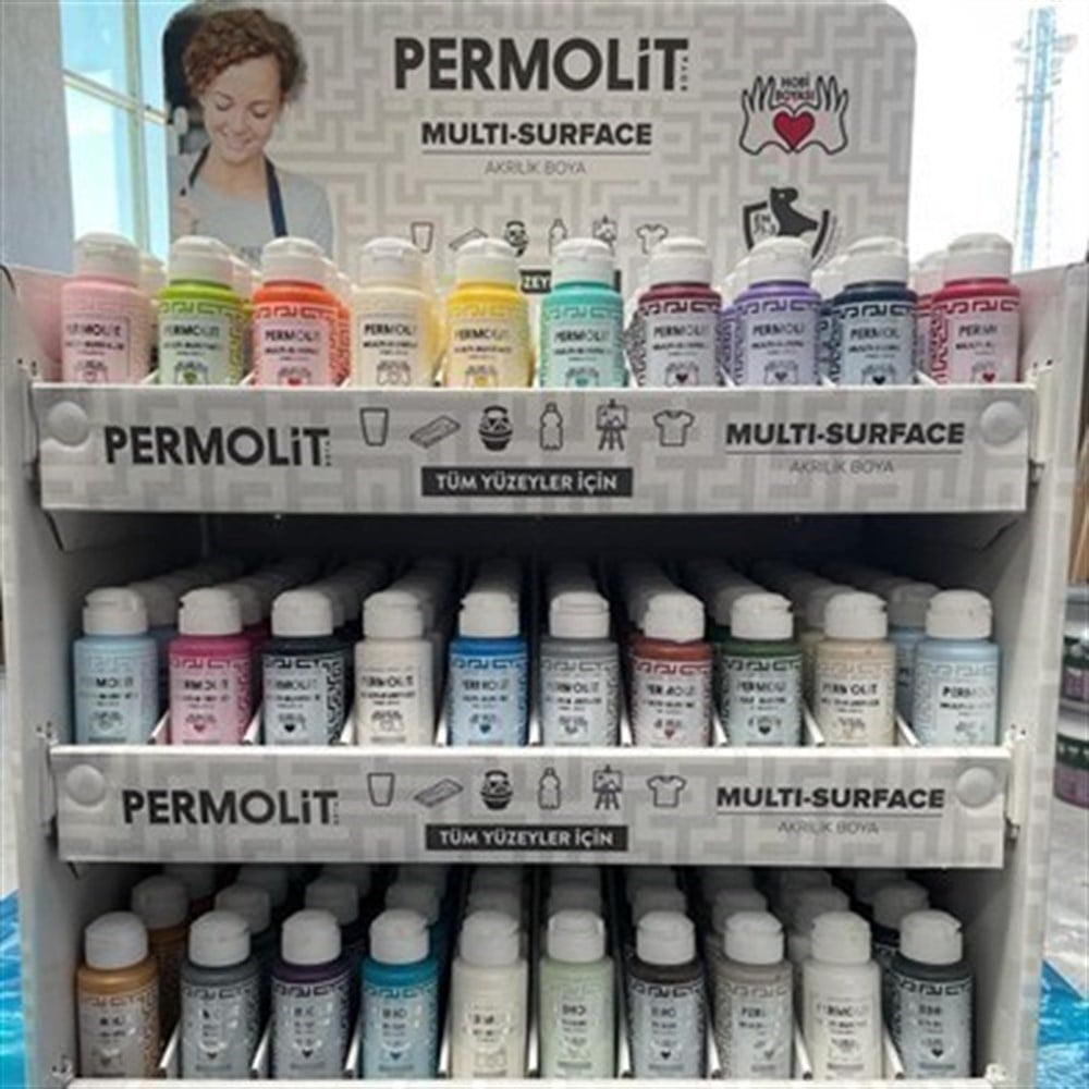 Permolit Multi-Surface Sarı Hybrid Akrilik Hobi Boyası 120 Ml.