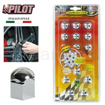 Lampa Pilot 19mm Krom Kaplı Plastik Bijon Kapağı 20 Adet 02242