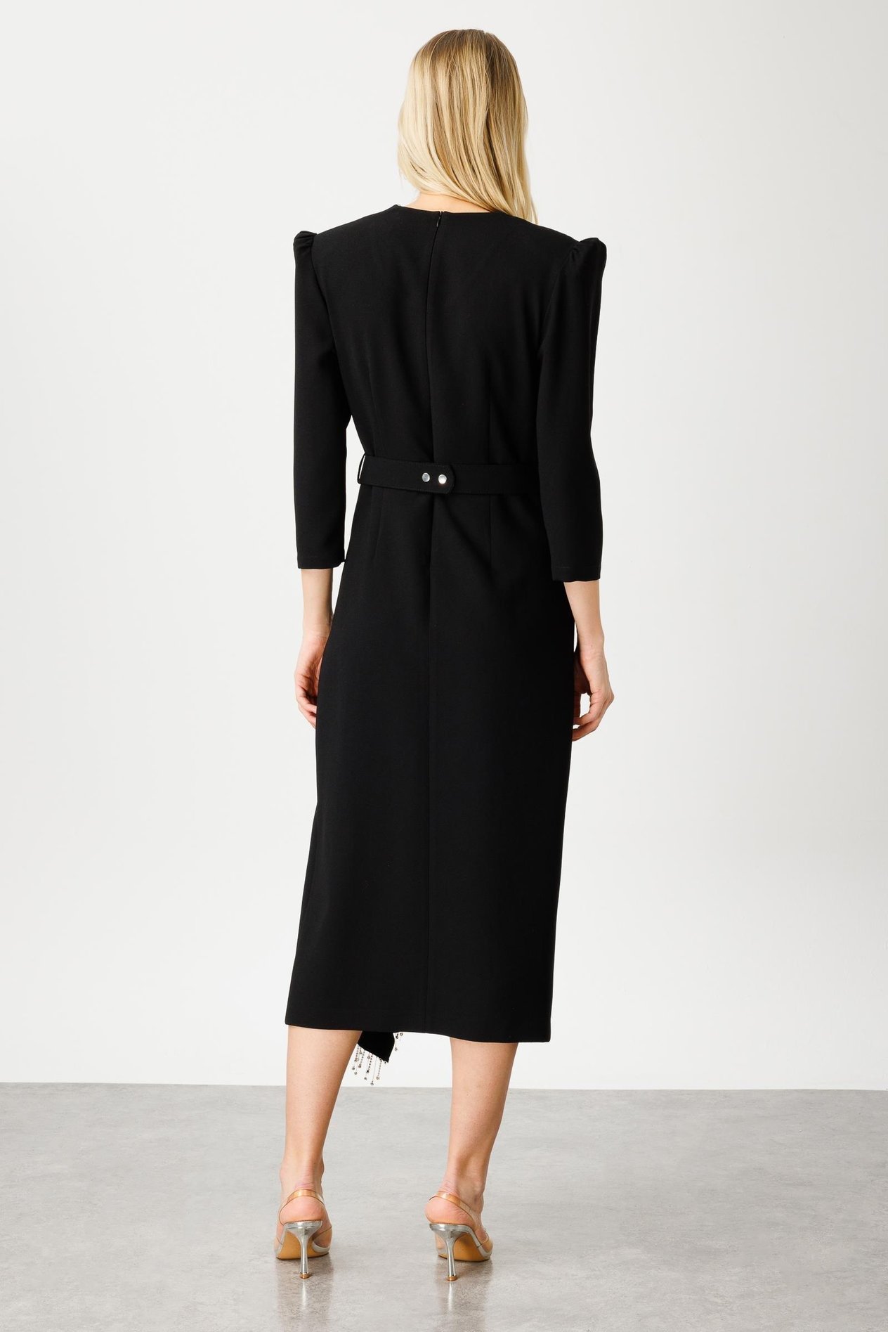 MODA İLGİ KRUVAZE ELBİSE 06593 Siyah
