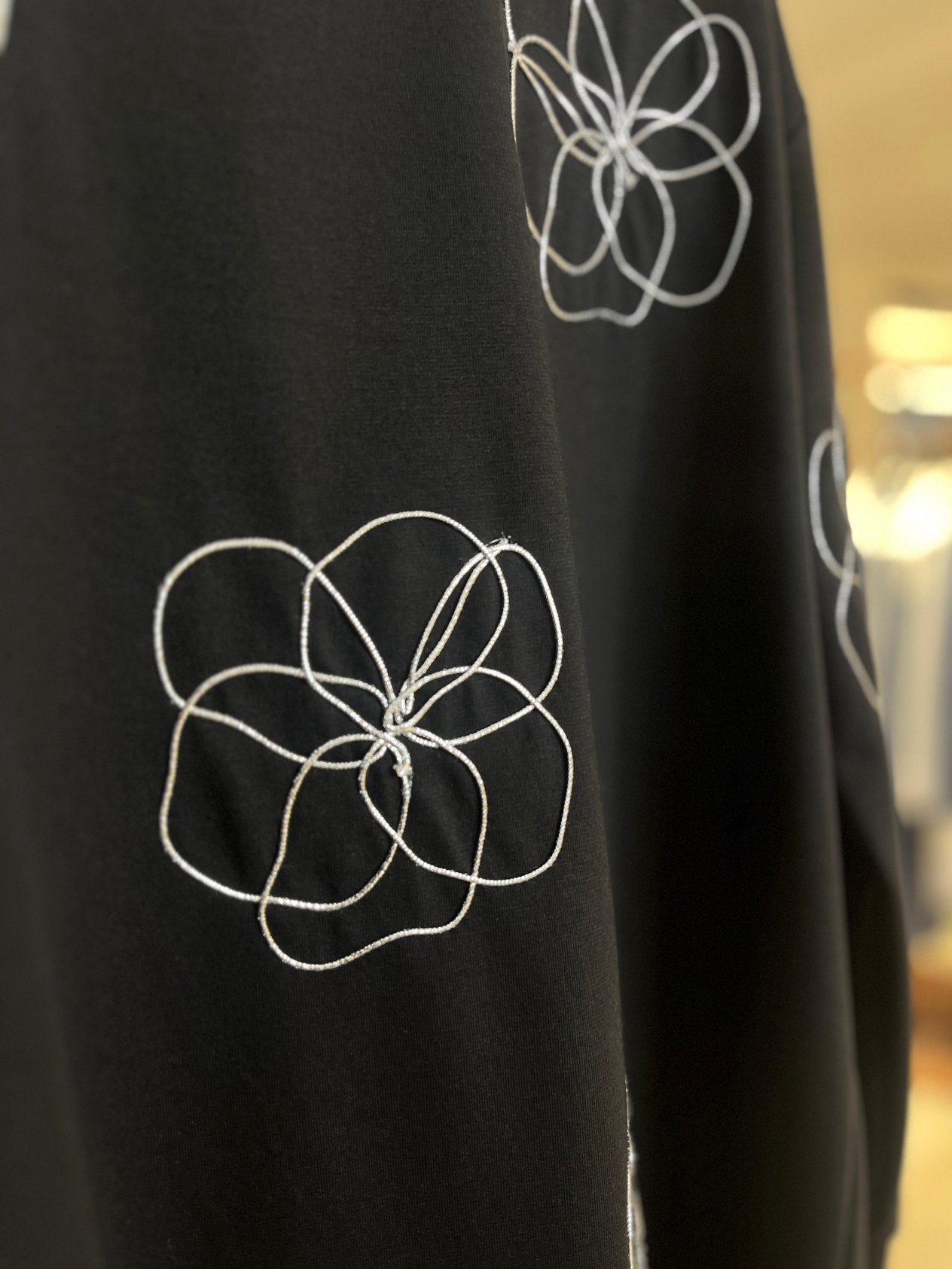 MOODBASİC ÇİÇEK NAKIŞLI SWEATSHIRT MM21.0328 Siyah