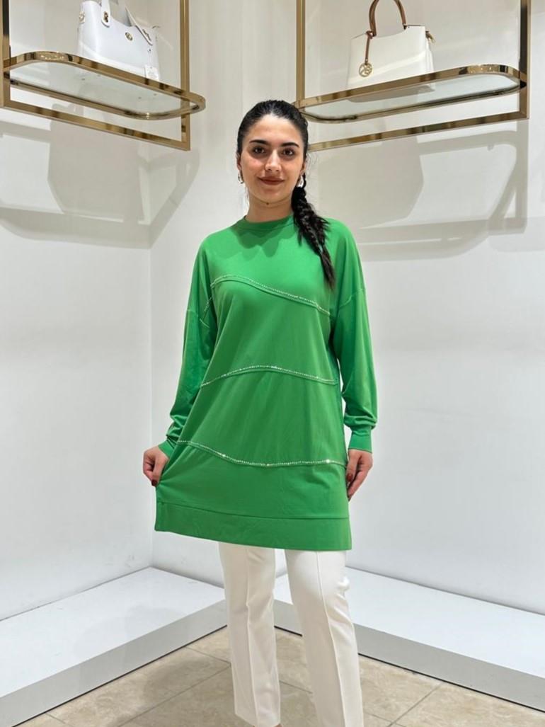 PUANE BAYAN TUNİK 10466 Yeşil