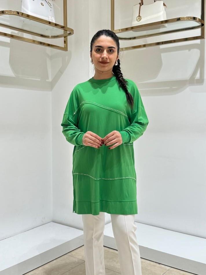 PUANE BAYAN TUNİK 10466 Yeşil