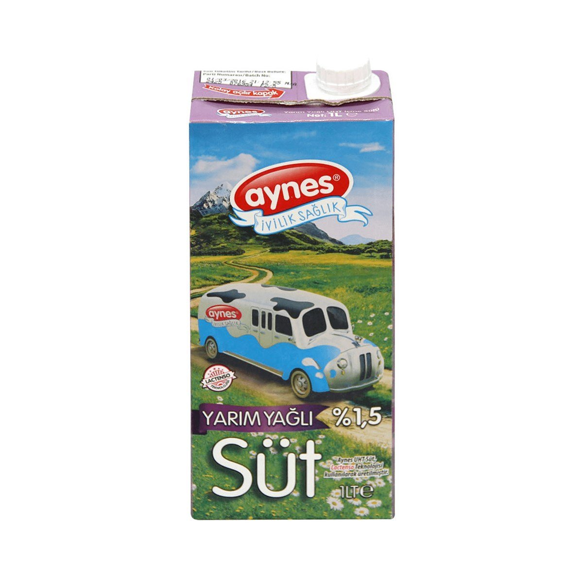 AYNES YARIM YAĞLI SÜT 1LT