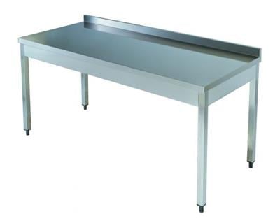 PASLANMAZ ÇALIŞMA TEZGAHI 160X60X85 ALT RAFSIZ SIRTLI DEMONTE 304 KALİTE ARİSCO 