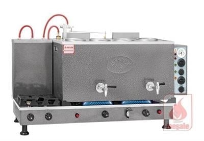 MEŞALE CHROMAT KLSİK FULL OTOMATİK 4 DEMLİKLİ ÇAY KAZANI ELEKTİRİK TÜP DOĞALGAZ CE BELGELİ 3 ÖZELLİKDE ÇALIŞABİLME 
