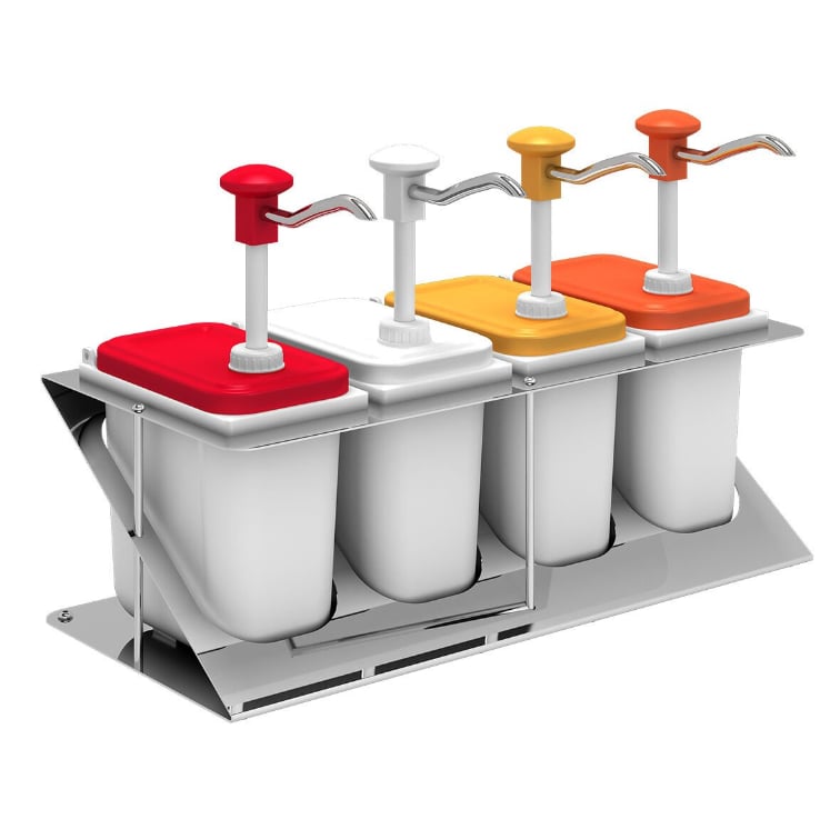 KALANDO Paslanmaz Çelik 4 Kollu 4x1.9 Litre Z Standlı Sos PompasıKALANDOKALANDO Paslanmaz Çelik 4 Kollu 4x1.9 Litre Z Standlı Sos PompasıSos PompasıKALANDO Paslanmaz Çelik 4 Kollu 4x1.9 Litre Z Standlı Sos Pompası