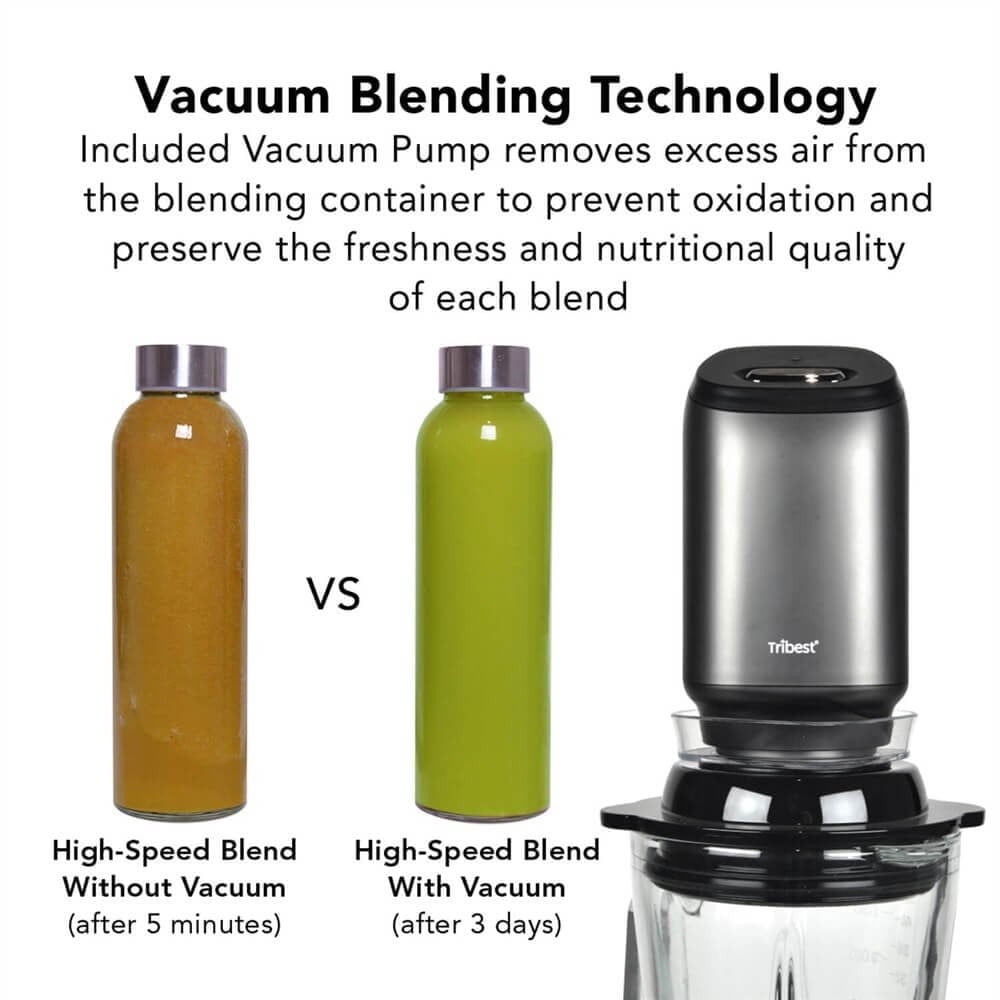 Tribest Cam Personal Vakumlu Blender, 500 W TRIBESTTribest Cam Glass Personal Vakumlu Blender, 500 W Sanayi Tipi Blender ve El MikserleriTribest Cam Glass Personal Vakumlu Blender, 500 W 