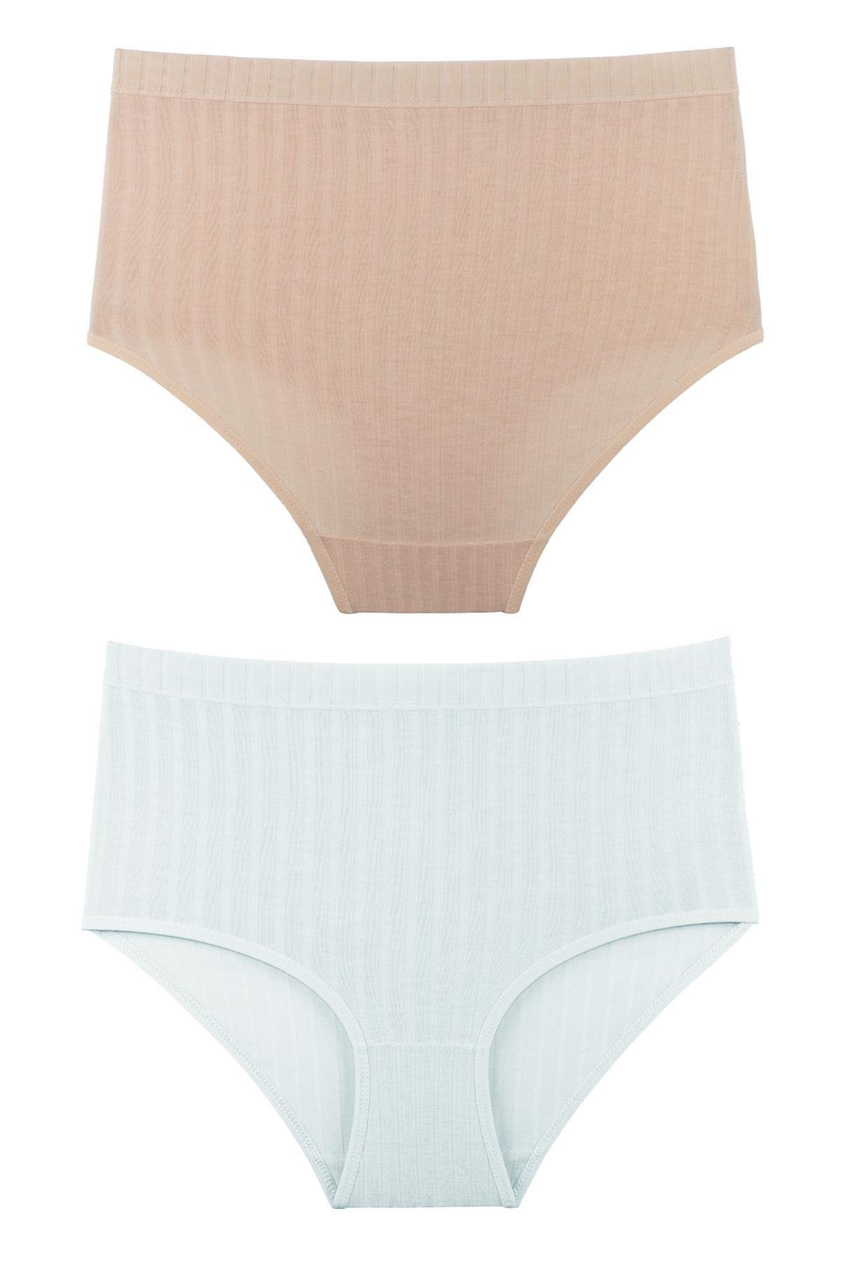 Sensu Kadın Fitilli Soft Renkler 5li Yüksek Bel Külot Set - Kts3054 MODEL2