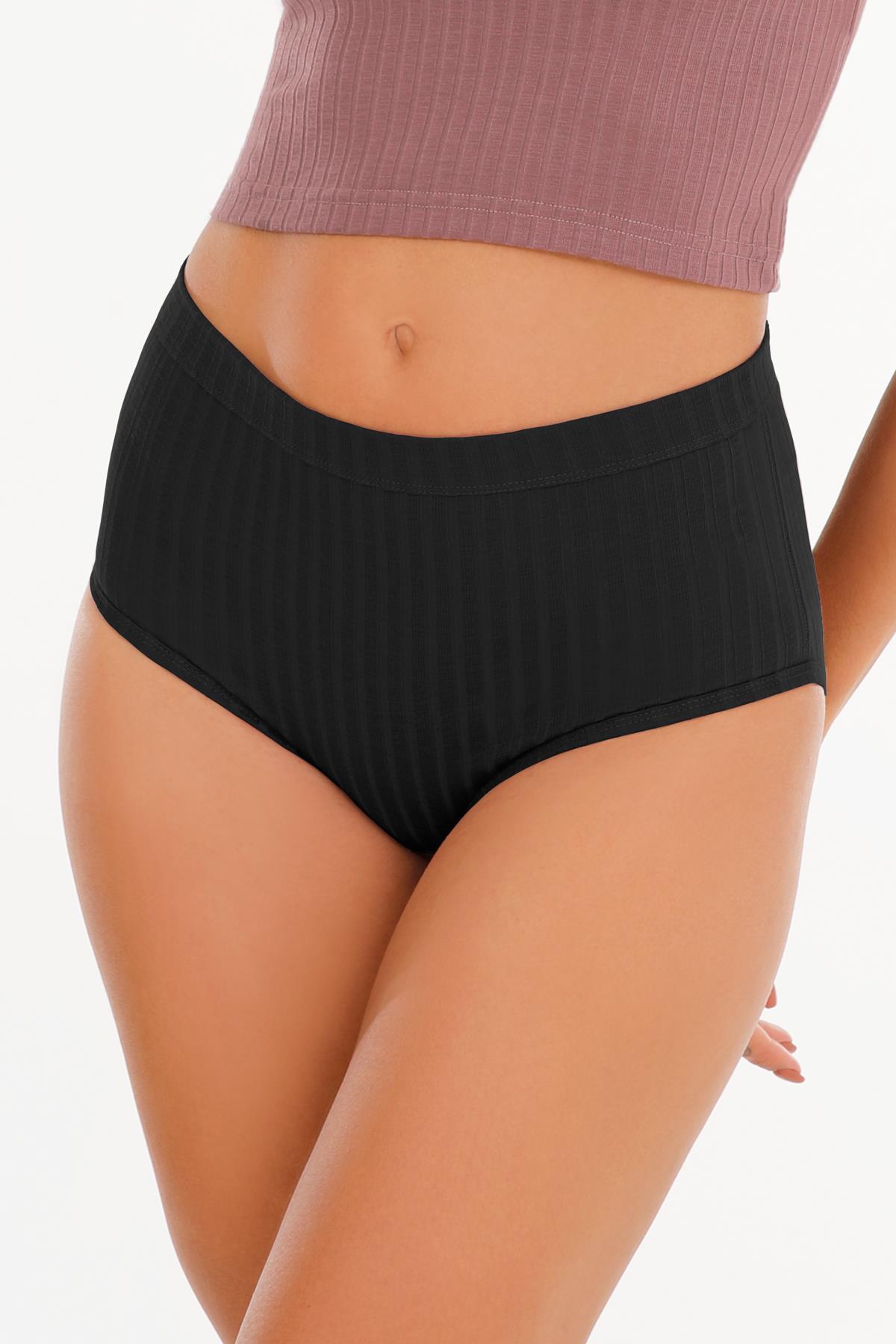 Sensu Kadın Fitilli Soft Renkler 5li Yüksek Bel Külot Set - Kts3054 MODEL2