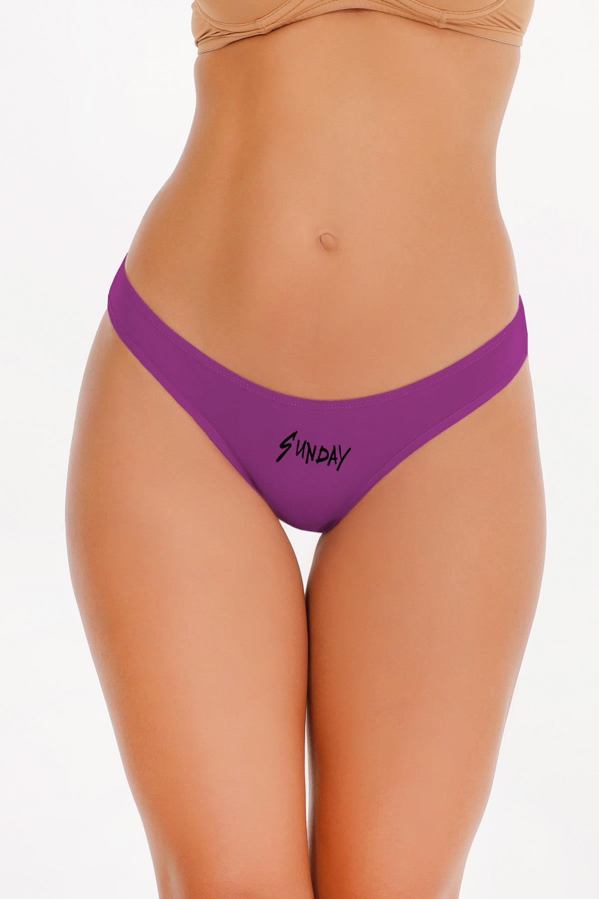 Sensu Kadın Gün Baskılı 7li Slip Bikini Külot MODEL6