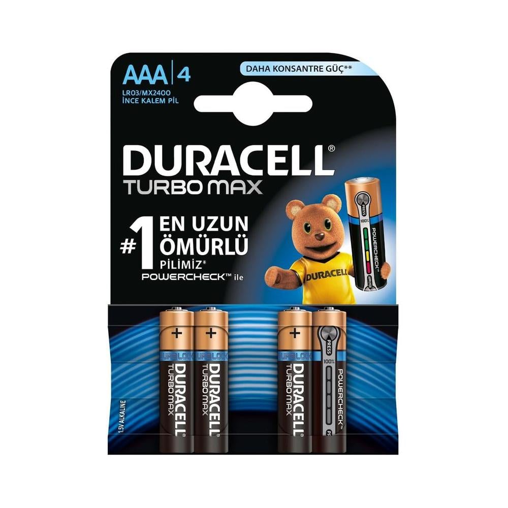 DURACELL 55909 TURBO PIL AAA INCE 4 LU